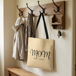 Mama hat neues Mama-Geschenk in schwarzer Schrift Tasche