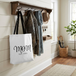 Mama hat neues Mama-Geschenk in schwarzer Schrift Tasche