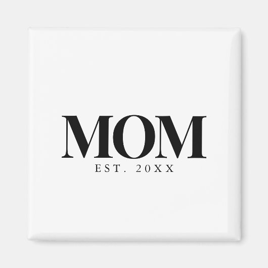 Mama hat neues Mama-Geschenk in schwarzer Typograf Magnet (Vorne)