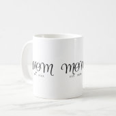 Mama hat neues Mama-Geschenk mit schwarzer Schrift Kaffeetasse (Vorderseite Links)