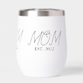 Mama hat neues Mama-Geschenk Thermal-Weinbecher ei (Rückseite)
