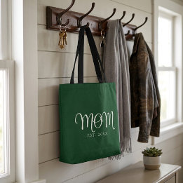 Mama hat neues Mama-Geschenk Weißer Schrift-Traget Tasche