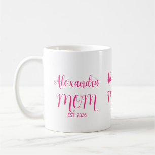 Mama hat rosa Schriftname Zweifarbig-Kaffee etabli Kaffeetasse