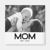 Mama hat Schwarz-Weiß-Foto-Geschenk etabliert Magnet (Vorne)