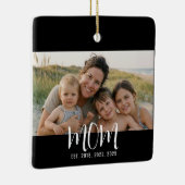 Mama hat Schwarz-Weiß-Script-Foto eingerichtet Keramikornament (Rechts)