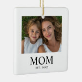 Mama hat Schwarz-Weiß-Script-Foto eingerichtet Keramikornament (Rechts)