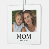 Mama hat Schwarz-Weiß-Script-Foto eingerichtet Keramikornament (Links)