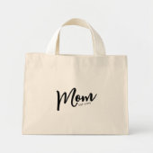 Mama hat schwarze Schrift etabliert Mini Stoffbeutel (Vorne)