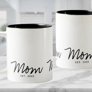 Mama hat schwarze Schrift neu Mama Geschenk Zweifarbige Tasse