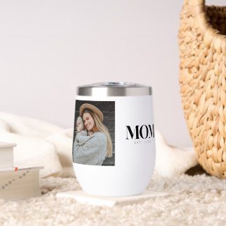 Mama hat Schwarze Typografie Foto Geschenk gegründ