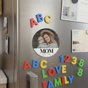 Mama hat Schwarze Typografie Foto-Geschenk gegründ Magnet