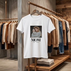 Mama hat Schwarze Typografie Foto-Geschenk gegründ T-Shirt