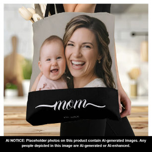 Mama hat schwarzes Foto-Custom-Jahr etabliert Tasche