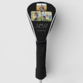 Mama hat schwarzes Skript 3 Foto eingerichtet Golf Headcover (Vorderseite)