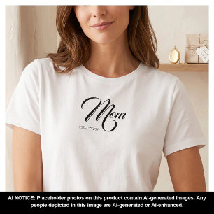 Mama hat schwarzes Skript benutzerdefiniertes Jahr T-Shirt