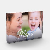 Mama hat Schwarzes Skript Minimal Elegant gegründe Fotoblock (Links)