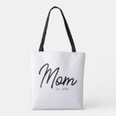 Mama hat Schwarzes Skript Minimal Elegant gegründe Tasche (Rückseite)