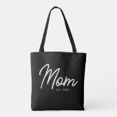 Mama hat Schwarzes Skript Minimal Elegant gegründe Tasche (Rückseite)