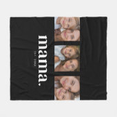 Mama hat sich etabliert Foto Fleecedecke (Vorderseite (Horizontal))