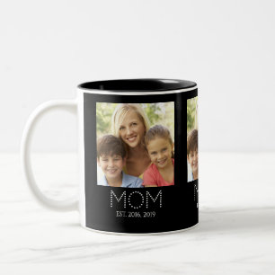 Mama hat sich etabliert Foto Zweifarbige Tasse