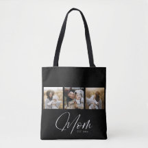 Mama hat sich etabliert Schwarz 3 Foto-Tasche