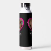 Mama hat Skript Rosa Herz Foto Schwarz eingerichte Trinkflasche (Links)