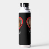 Mama hat Skript Rot Herz Foto Schwarz eingerichtet Trinkflasche (Links)
