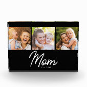 Mama hat Skript Schwarz 3 Bilder eingerichtet Fotoblock (Vorderseite)
