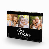 Mama hat Skript Schwarz 3 Bilder eingerichtet Fotoblock (Rechts)