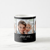 Mama hat Skript Schwarz 3 Foto eingerichtet Kaffeetasse (Mittel)