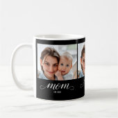 Mama hat Skript Schwarz 3 Foto eingerichtet Kaffeetasse (Links)
