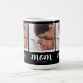 Mama hat Skript Schwarz 3 Foto eingerichtet Kaffeetasse (Mittel)