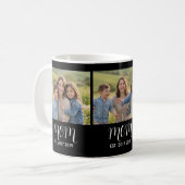 Mama hat Skript Schwarz 3 Foto eingerichtet Kaffeetasse (Vorderseite Links)