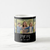 Mama hat Skript Schwarz 3 Foto eingerichtet Kaffeetasse (Mittel)