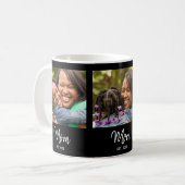 Mama hat Skript Schwarz 3 Foto eingerichtet Kaffeetasse (Vorderseite Links)