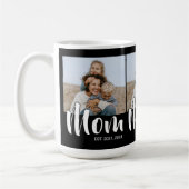 Mama hat Skript Schwarz 3 Foto eingerichtet Kaffeetasse (Links)