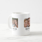 Mama hat Skript Schwarz 3 Foto eingerichtet Kaffeetasse (Vorderseite Links)