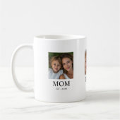 Mama hat Skript Schwarz 3 Foto eingerichtet Kaffeetasse (Links)