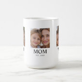 Mama hat Skript Schwarz 3 Foto eingerichtet Kaffeetasse (Mittel)
