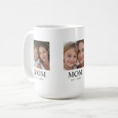 Mama hat Skript Schwarz 3 Foto eingerichtet Kaffeetasse (Vorderseite Links)