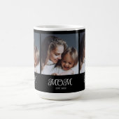 Mama hat Skript Schwarz 3 Foto eingerichtet Kaffeetasse (Mittel)