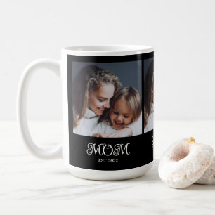 Mama hat Skript Schwarz 3 Foto eingerichtet Kaffeetasse