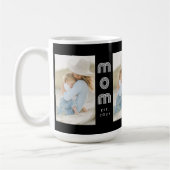 Mama hat Skript Schwarz 3 Foto eingerichtet Kaffeetasse (Links)