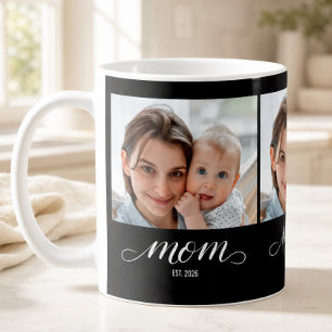 Mama hat Skript Schwarz 3 Foto eingerichtet Kaffeetasse
