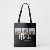 Mama hat Skript Schwarz 3 Foto eingerichtet Tasche (Vorderseite)