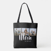 Mama hat Skript Schwarz 3 Foto eingerichtet Tasche (Rückseite)