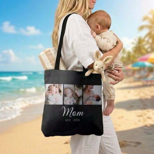 Mama hat Skript Schwarz 3 Foto eingerichtet Tasche