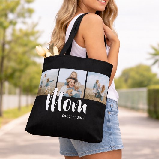 Mama hat Skript Schwarz 3 Foto eingerichtet Tasche