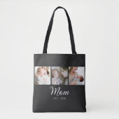 Mama hat Skript Schwarz 3 Foto eingerichtet Tasche (Vorderseite)