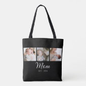 Mama hat Skript Schwarz 3 Foto eingerichtet Tasche (Rückseite)